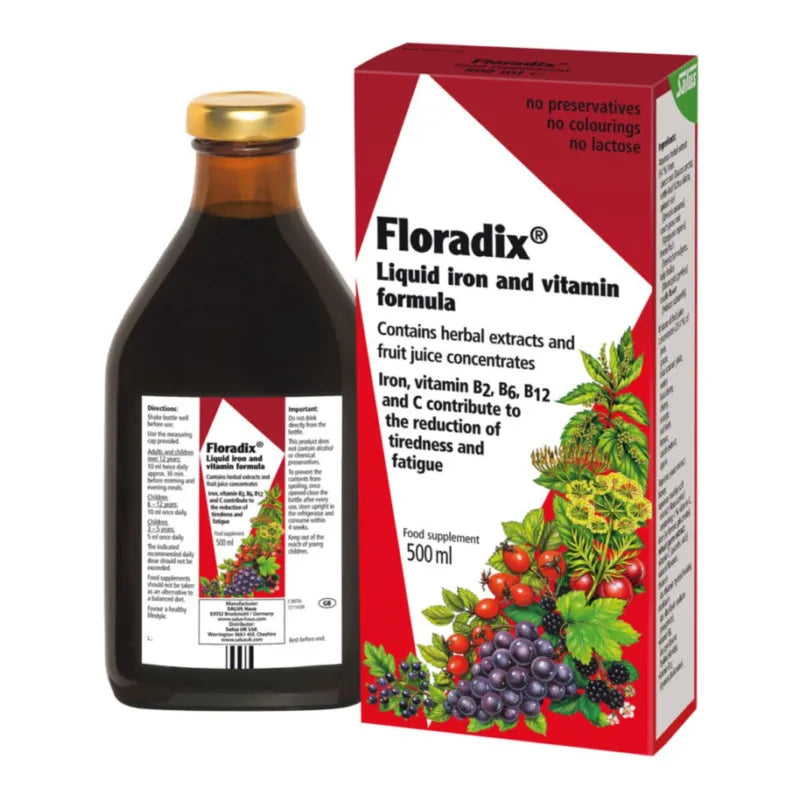 Floradix Liquid Iron And Vitamin Formula - 250ml/500ml