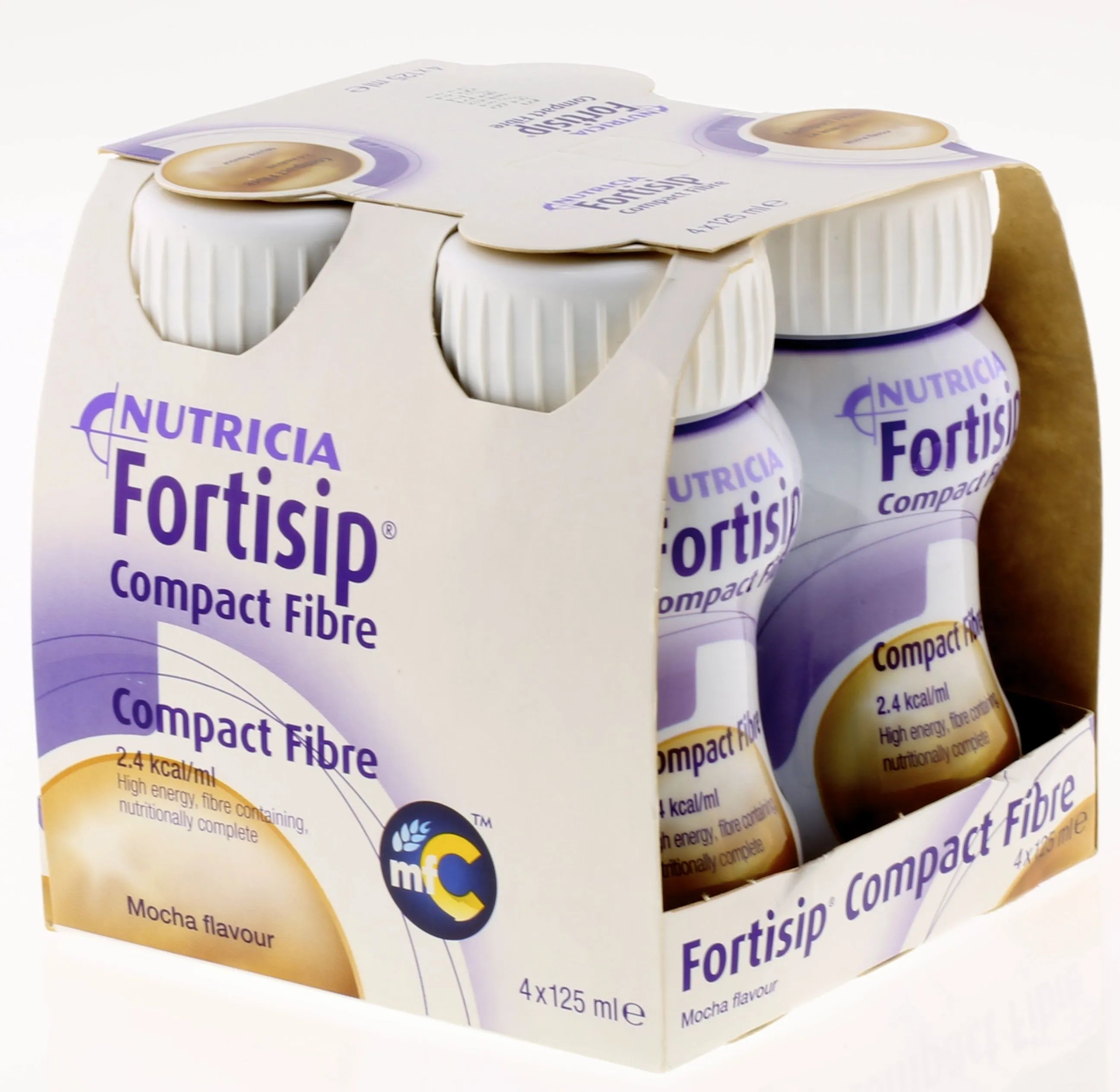 Fortisip Compact Fibre Nutritional Drinks Mocha - 24 x 125ml