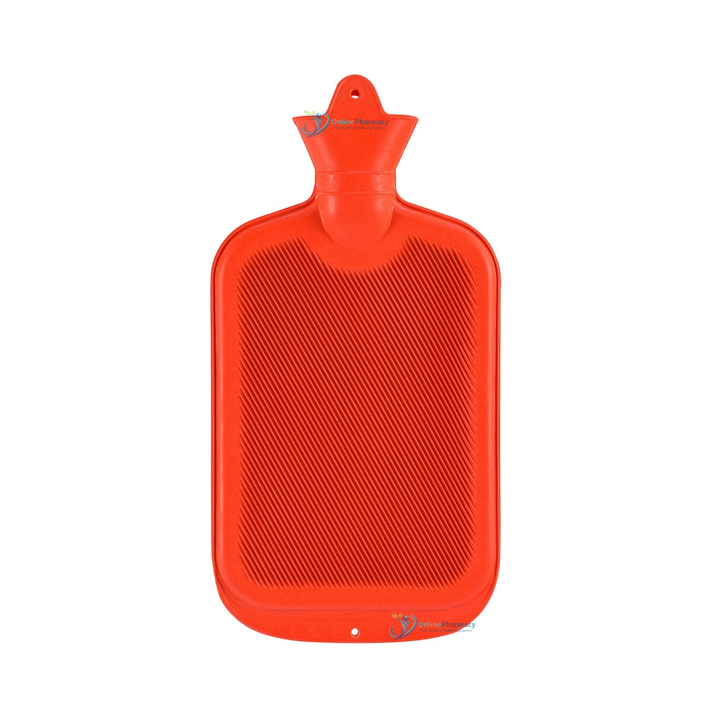 Hot Water Bottle Ribbed - Red