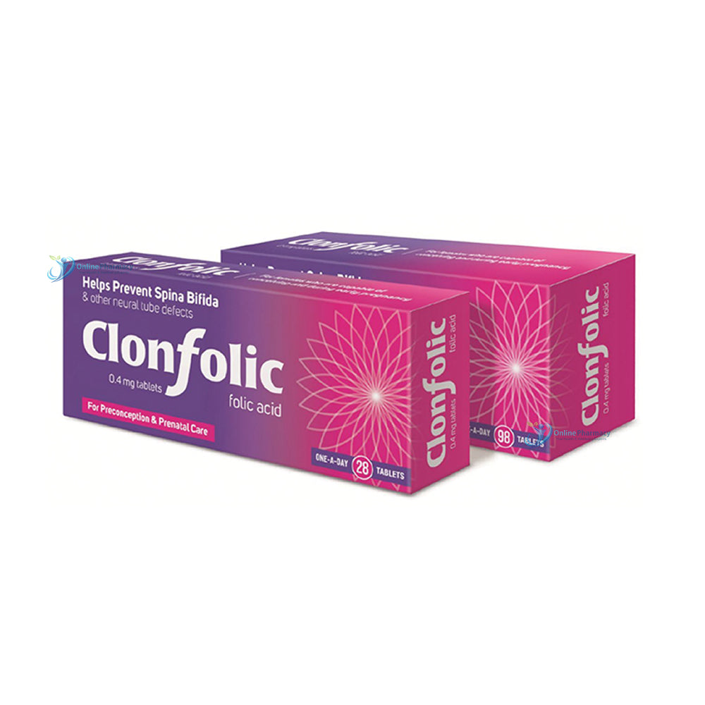 Clonfolic Folic Acid Tablets - 28/98 Pack