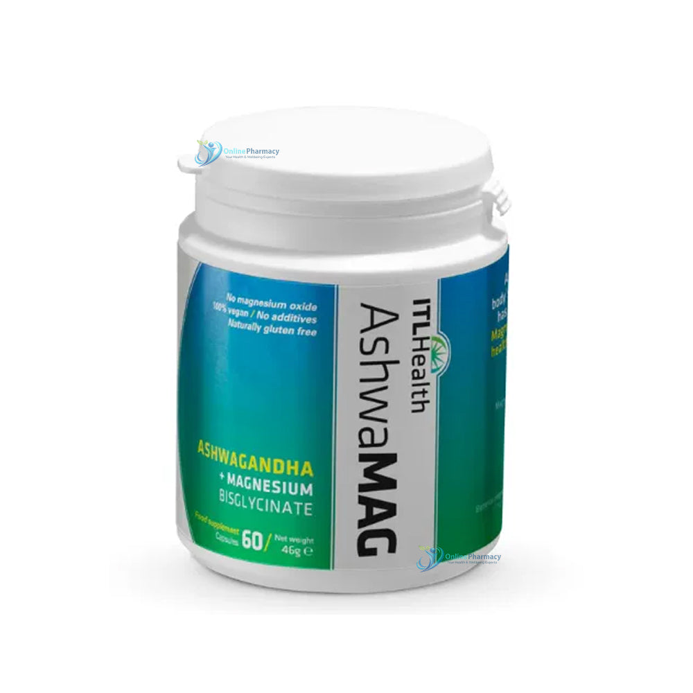 AshwaMAG + Magnesium Bisglycinate - 60 Capsules