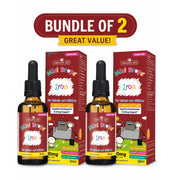 Natures Aid Mini Iron Drops Children - 50ml x2 Pack Bundle