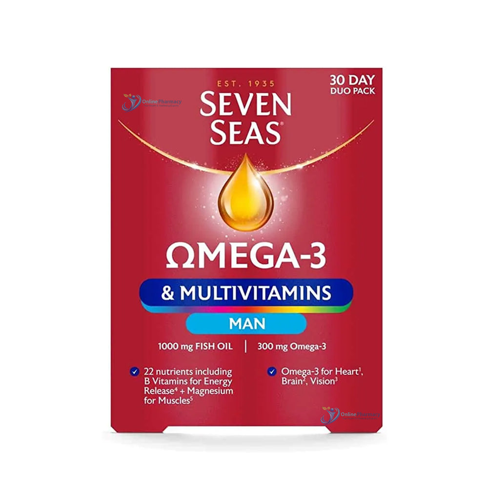Seven Seas Omega-3 & Multivitamin Man - 30 Day Duo Pack