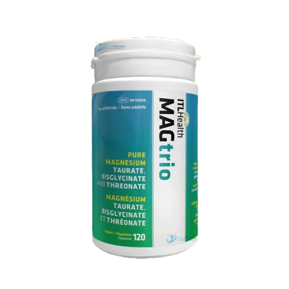 MAGtrio Pure Magnesium Taurate, Bisglycinate & Threonate - 120 Capsules