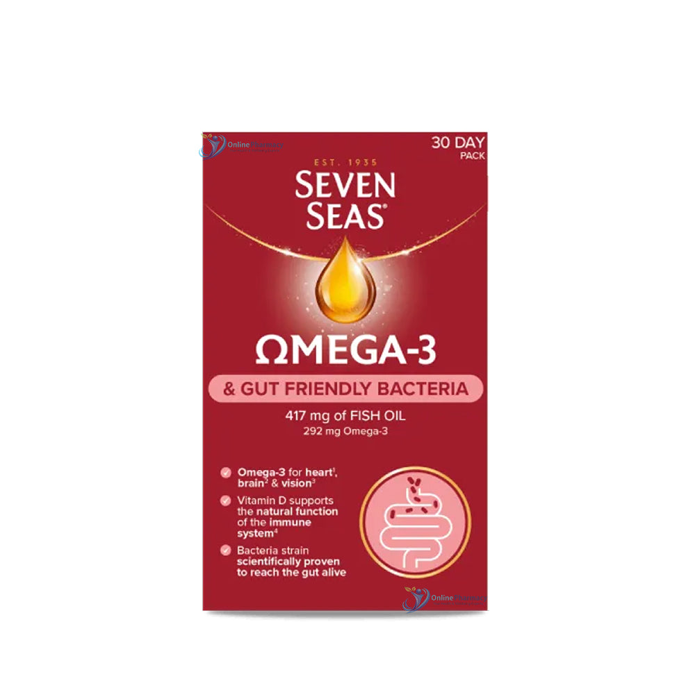 Seven Seas Omega-3 & Gut Friendly Bacteria  - 30 Pack
