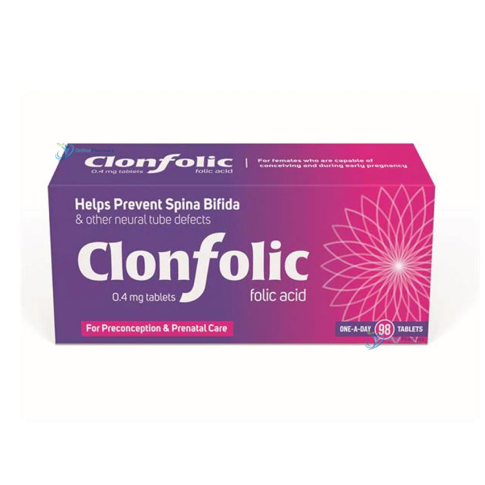 Clonfolic Folic Acid Tablets - 28/98 Pack