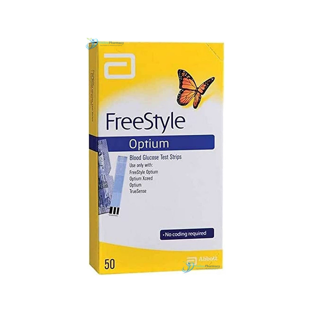 Freestyle Optium Blood Glucose Test Strip - 50 Strips