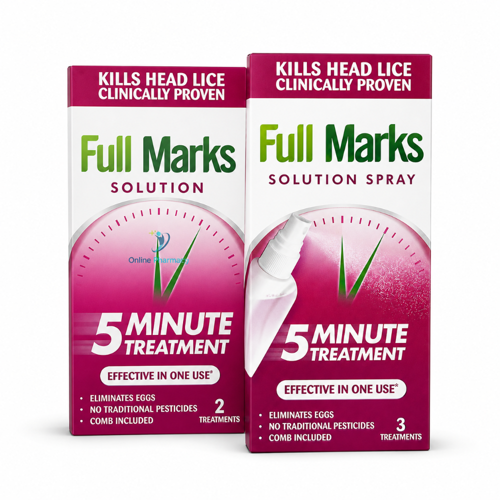 Full Marks Head Lice Solution & Spray Bundle