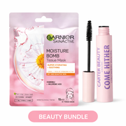 Garnier Beauty Bundle (Garnier Moisture Bomb Mask Pink + Mascara)