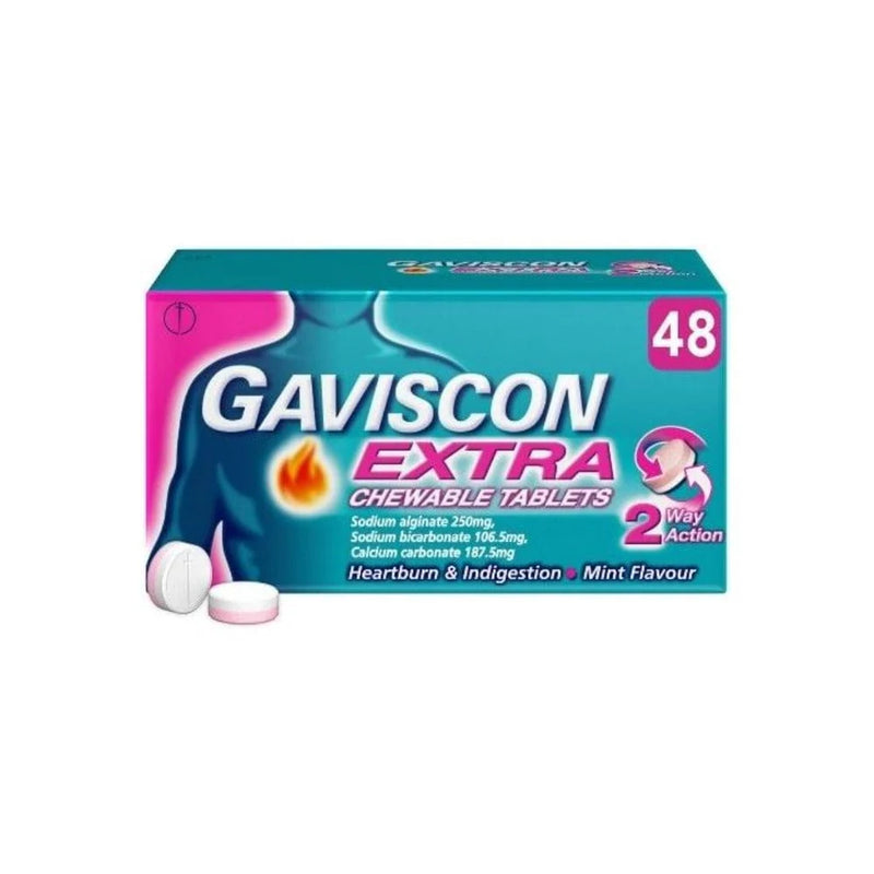 Gaviscon Extra Chewable Tablets - 24/48 Pack