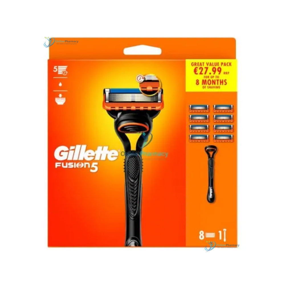 Gillette Fusion5 Men's Razor Blade + 8 Razors