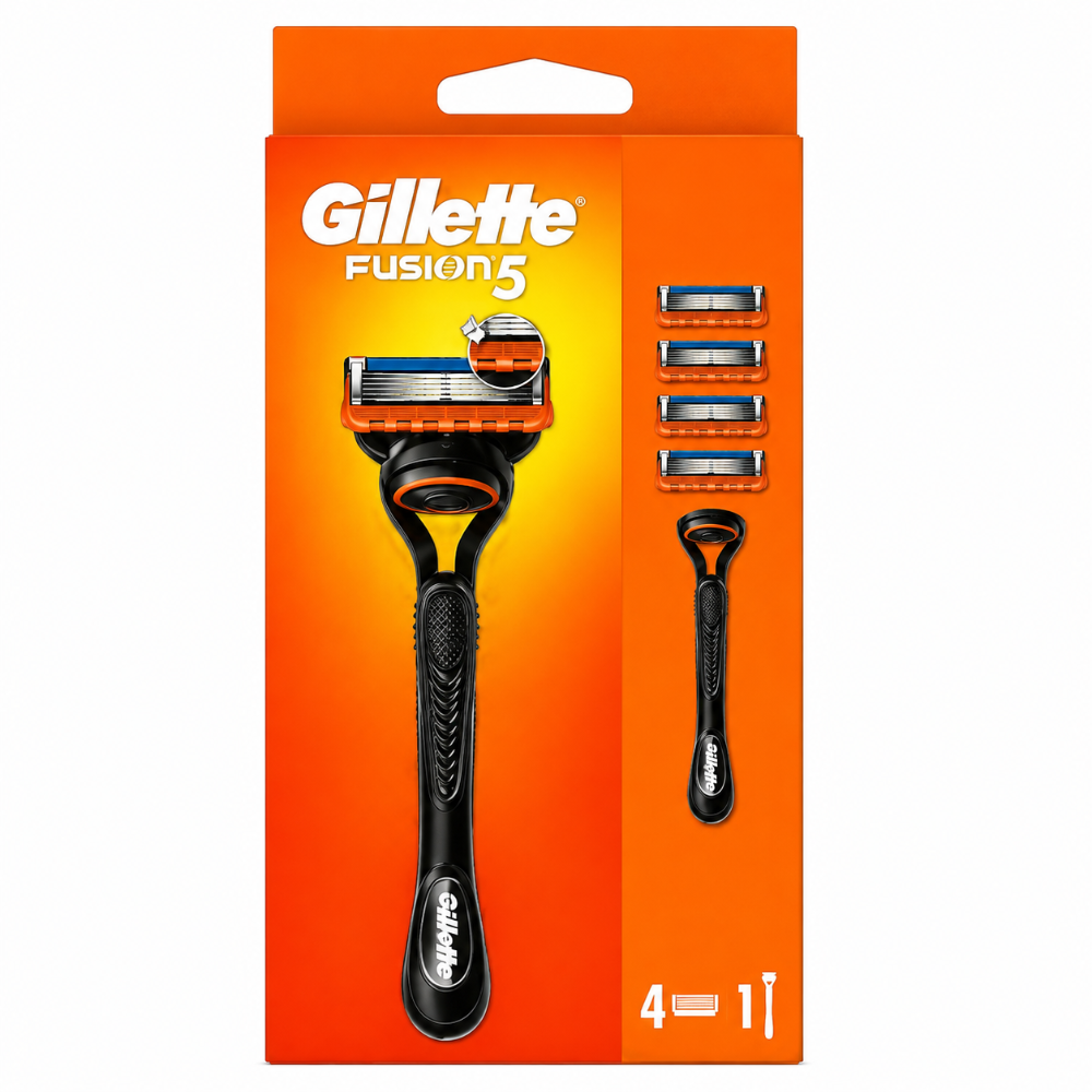 Gillette Fusion Manual Starter Handle +4 Blades