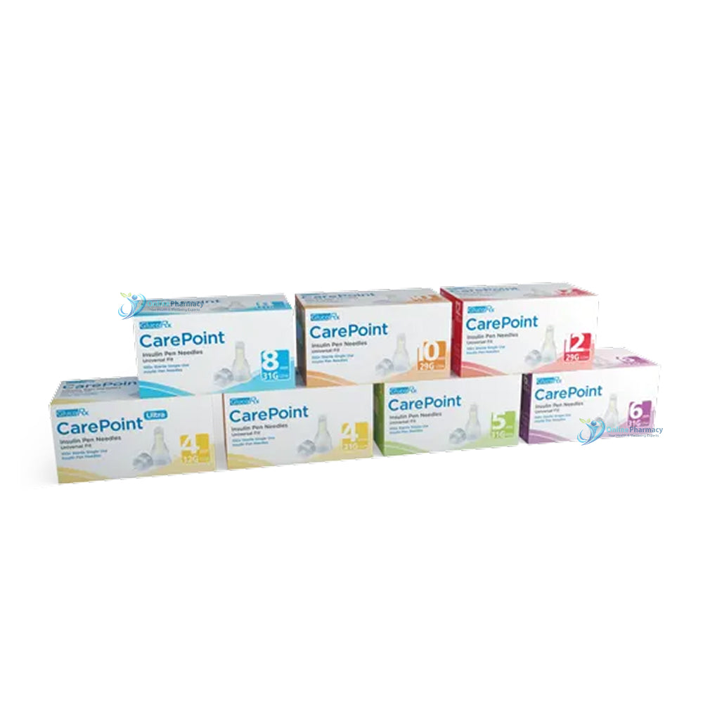 Buy GlucoRx Carepoint Insulin Pen Needles Online - 100 Pack ...
