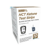 GlucoRx HCT Blood Ketone Test Strips - 10 Pack