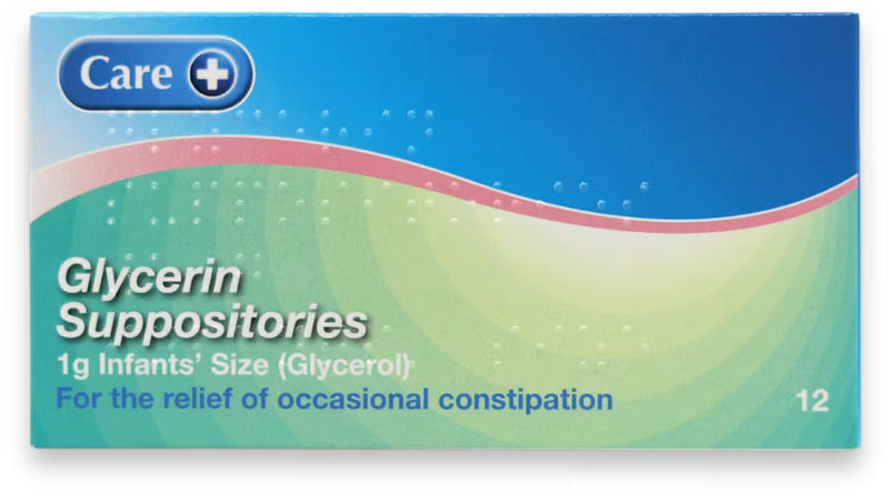 Glycerol 1g Suppositories For Infants - 12 Pack