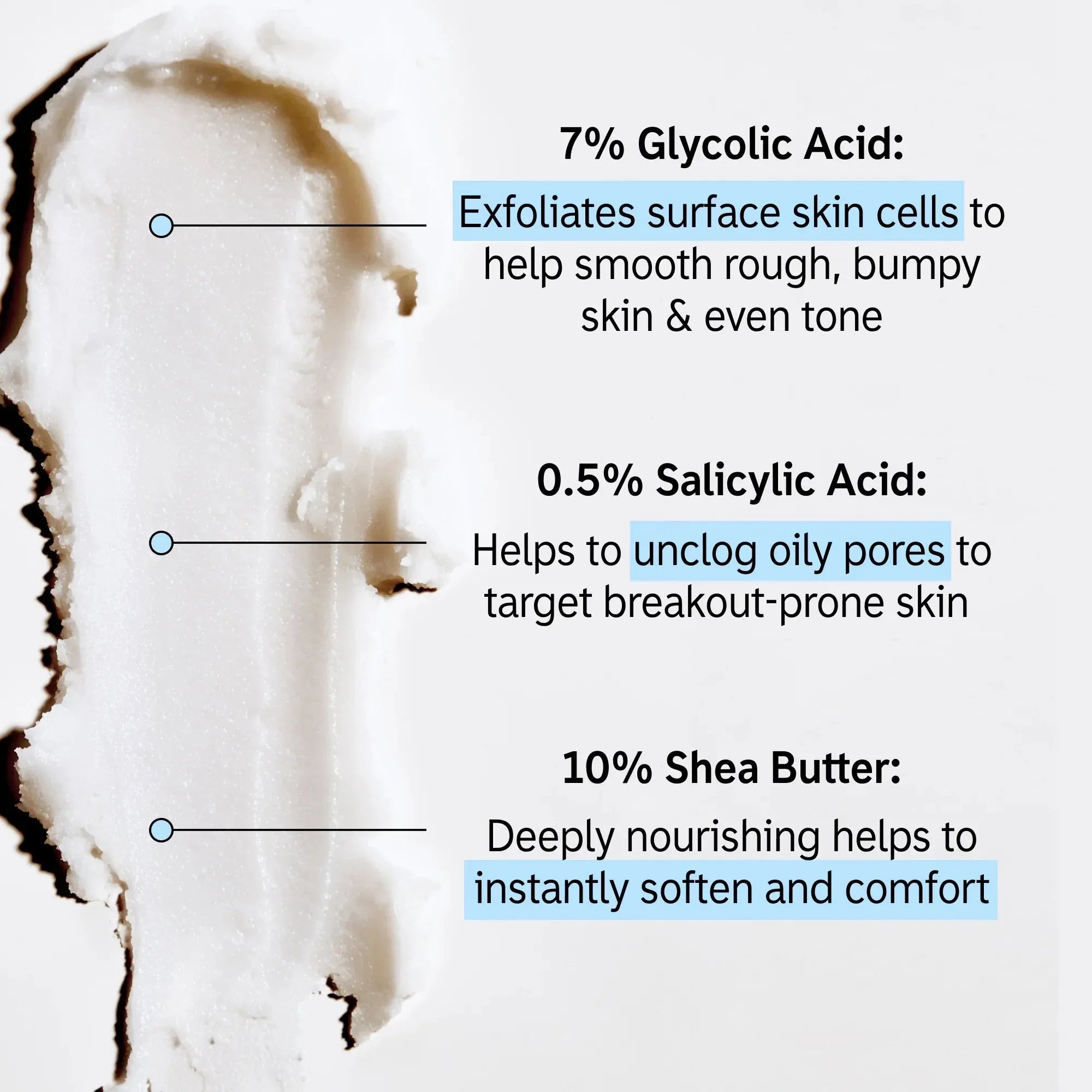 The Inkey List Glycolic Acid Exfoliating Body Stick -45g