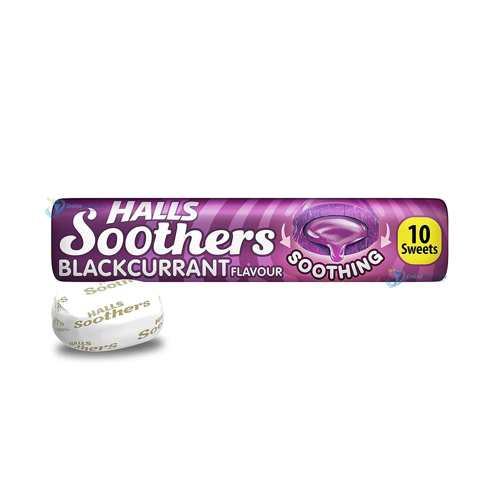 Halls Soothers Throat Lozenges Blackcurrant - Single Pack / Box of 20 Pack