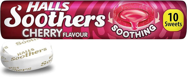 Halls Soothers Throat Lozenges Cherry - Single Pack / Box of 20 Pack