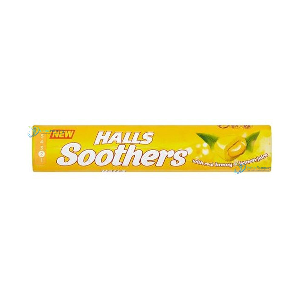 Halls Soothers Throat Lozenges Honey & Lemon - Single Pack / Box of 20 Pack