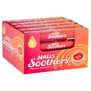 Halls Soothers Throat Lozenges Peach & Raspberry - Box of 20 Pack
