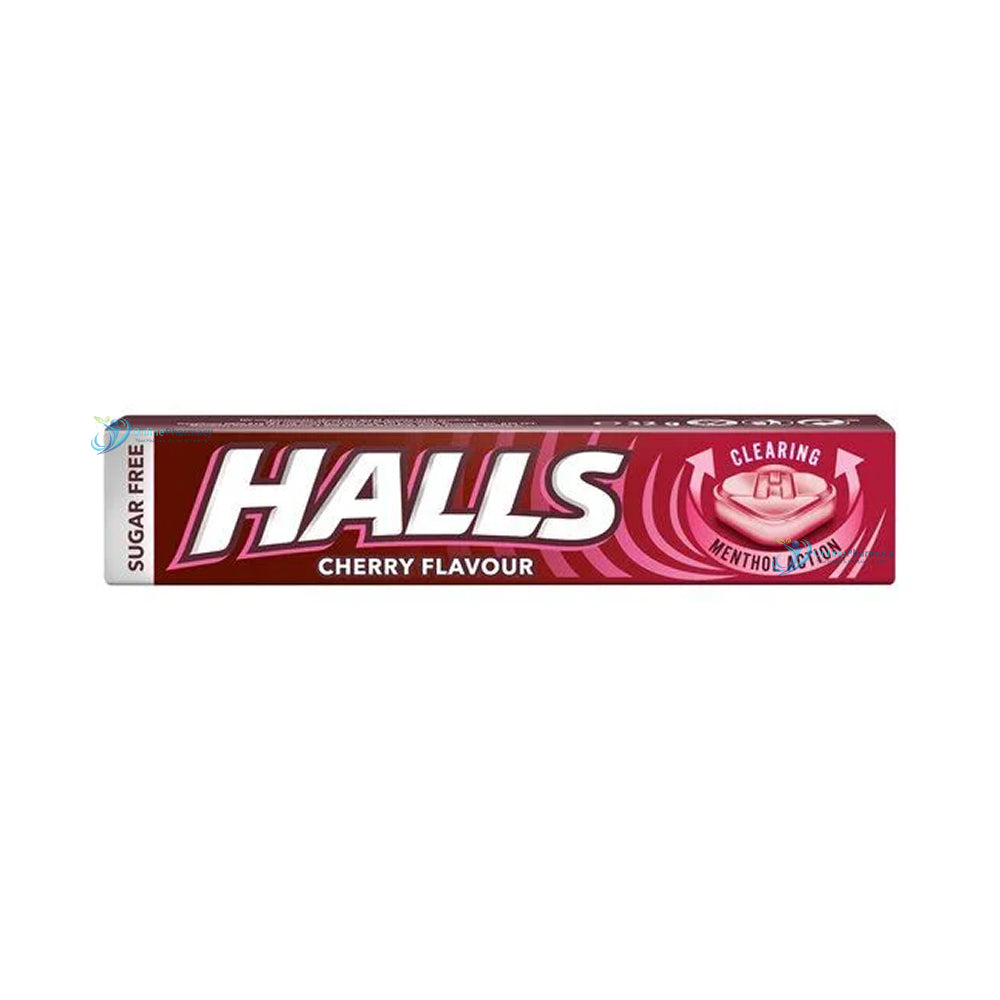 Halls Throat Lozenges Cherry - Single Pack / Box of 20 Pack (Sugar Free)