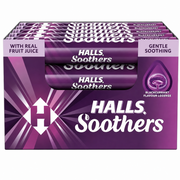 Halls Soothers Throat Lozenges Blackcurrant - Single Pack / Box of 20 Pack