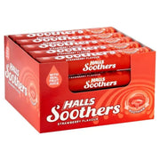 Halls Soothers Throat Lozenges Strawberry - Box of 20