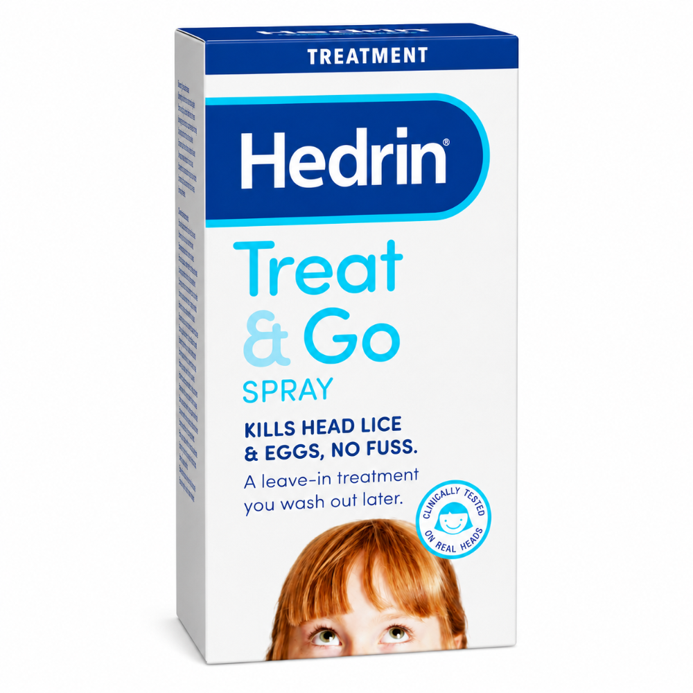 Hedrin Treat & Go Fuss Free Head Lice Spray - 60ml