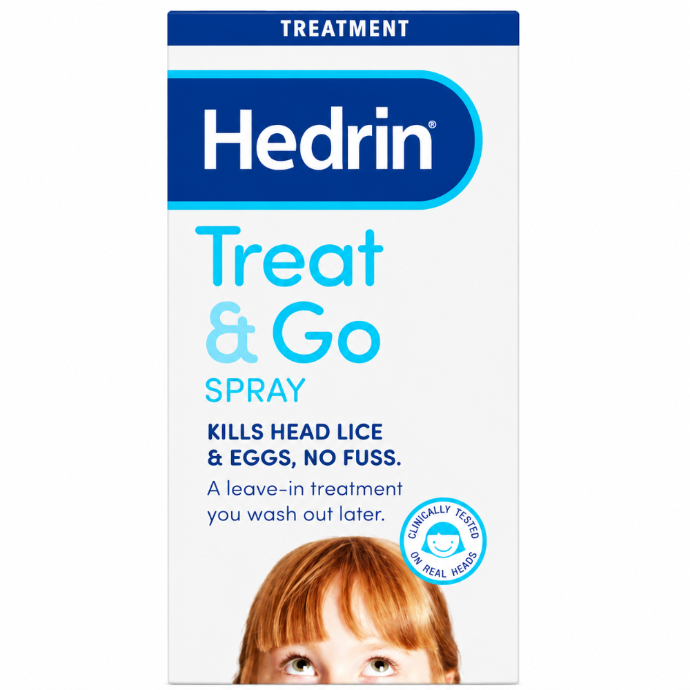 Hedrin Treat & Go Fuss Free Head Lice Spray - 60ml