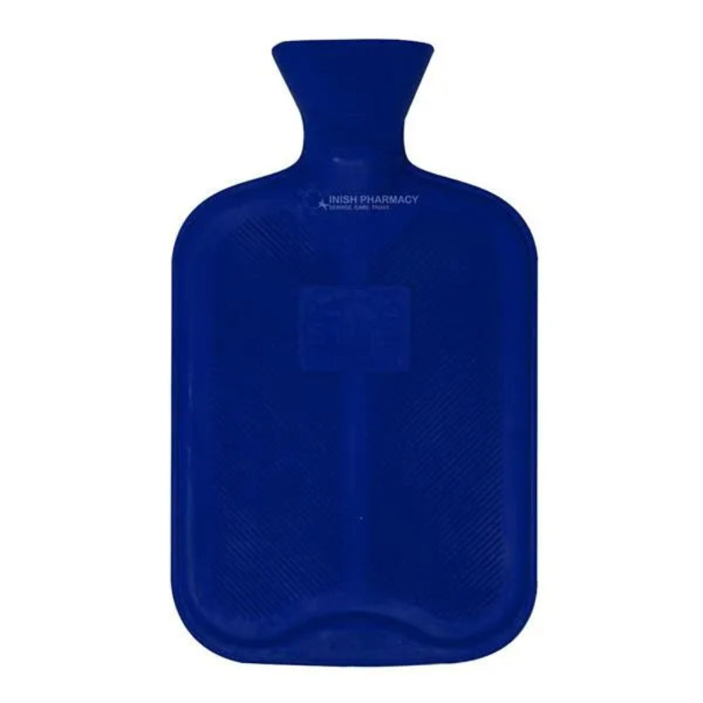 Hot Water Bottle Ribbed - Blue