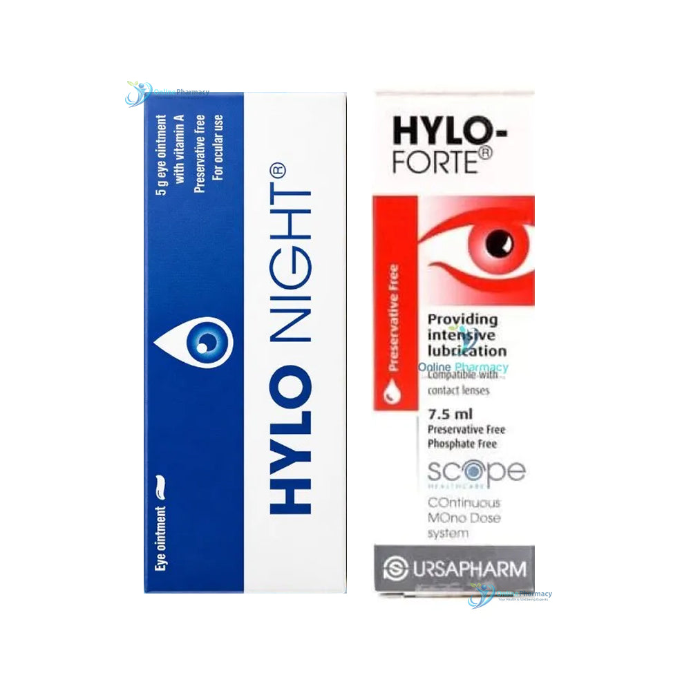 Hylo Forte Eye Drops & Hylo Night Eye Ointment Bundle