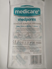 Medporex Adhesive Wound Dressing - 10cm x 20cm (Single Dressing)
