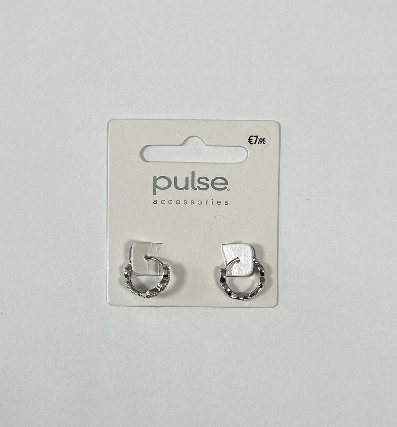 Pulse Huggie Silver Earrings - 1 Pair