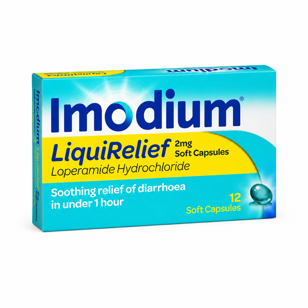 Imodium LiquiRelief 2mg Soft Capsules - 12 Pack