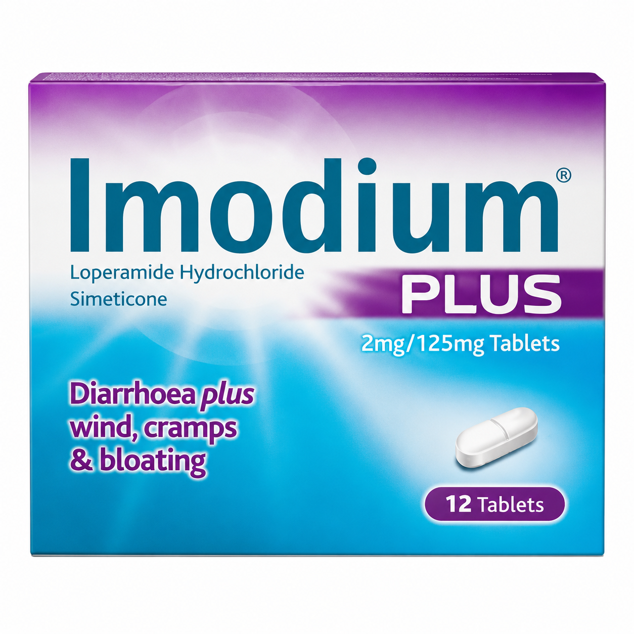 Imodium Plus Tablets - 12 Pack