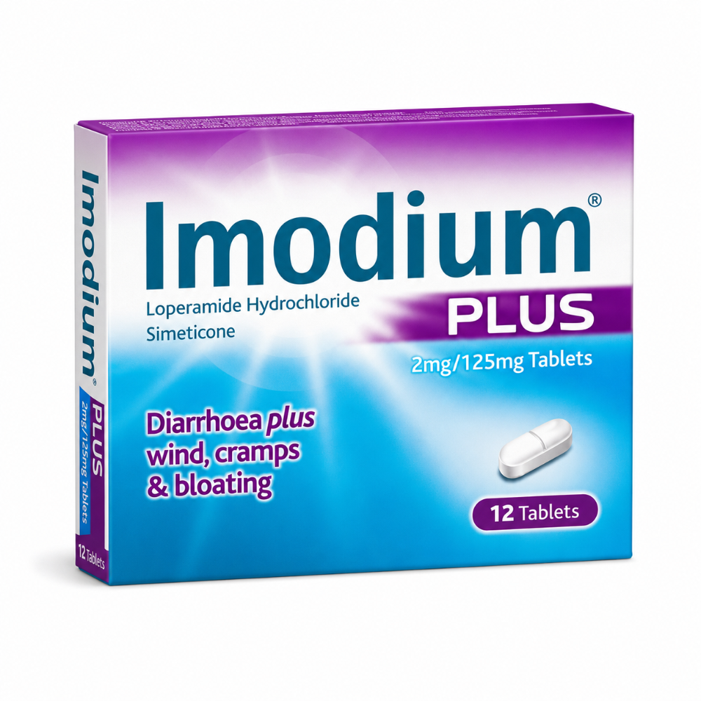Imodium Plus Tablets - 12 Pack