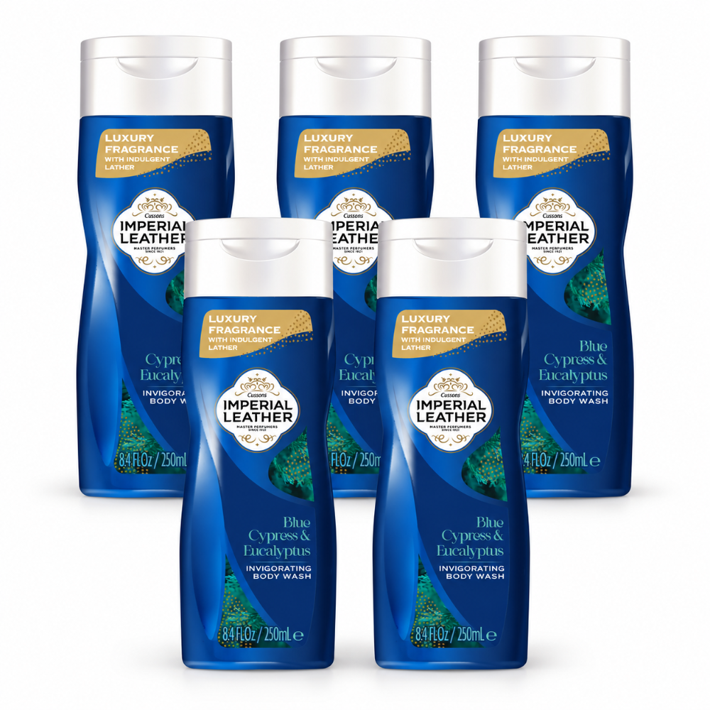 Imperial Leather Blue Cypress & Eucalyptus Body Wash - 250ml x 5 Pack