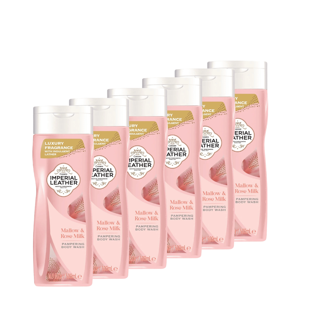 Imperial Leather Mallow & Rose Milk Body Wash 250ml x 6 Pack