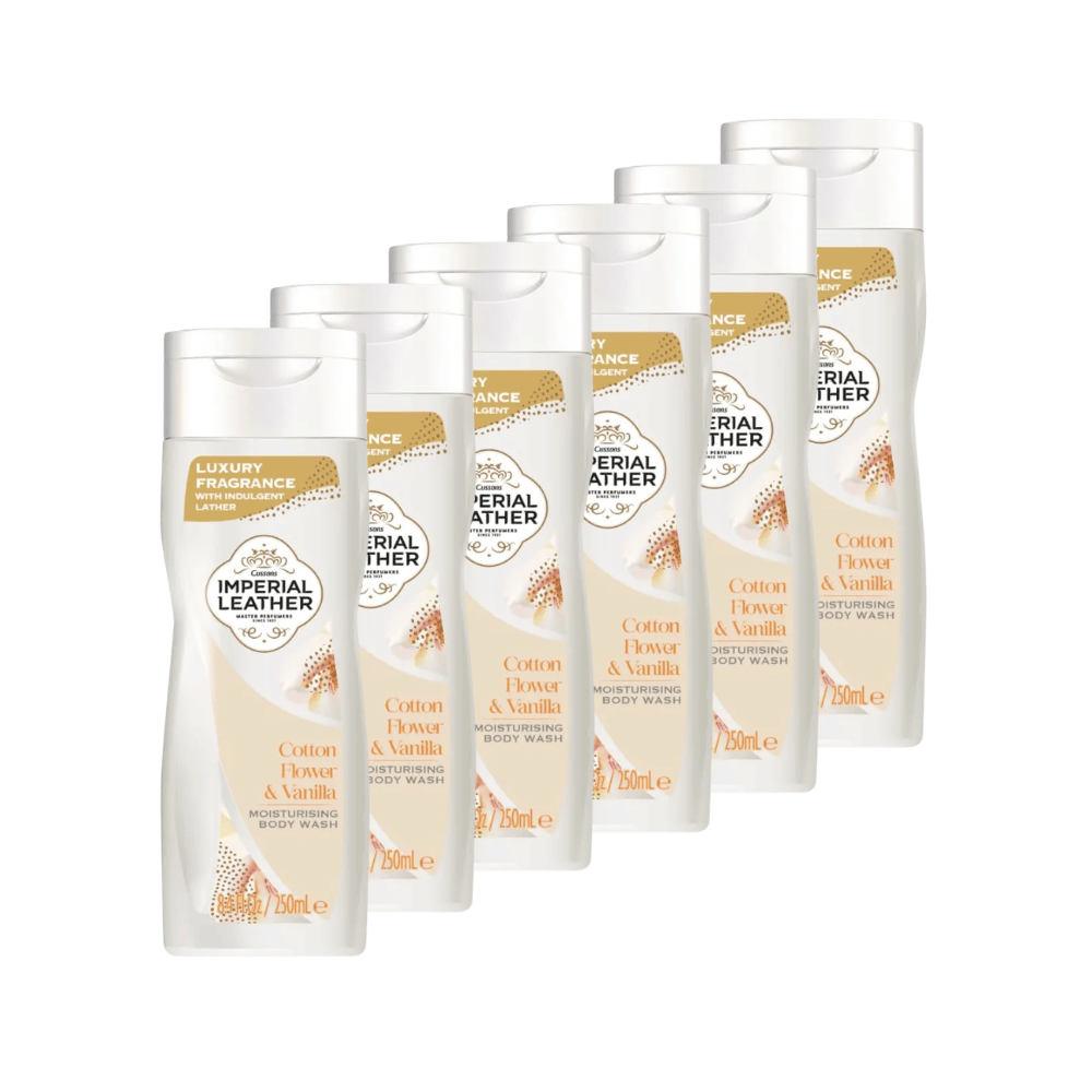 Imperial Leather Moisturising Body Wash Cotton Flower & Vanilla Orchid 250ml x 6 Pack