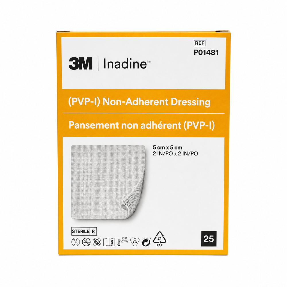 Inadine Iodine Dressings - 5cm X 5cm (Pack of 25)