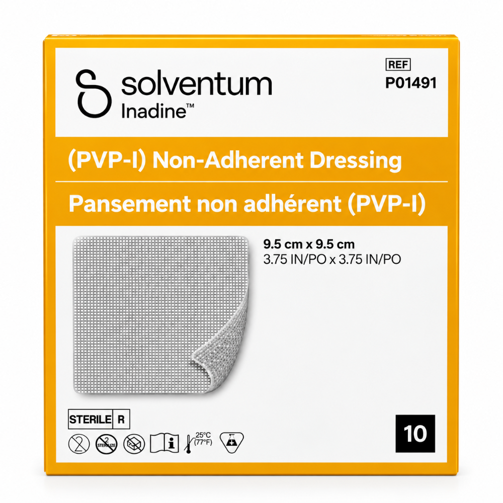 Inadine Iodine Dressings - 9.5cm X 9.5cm (Pack of 10)
