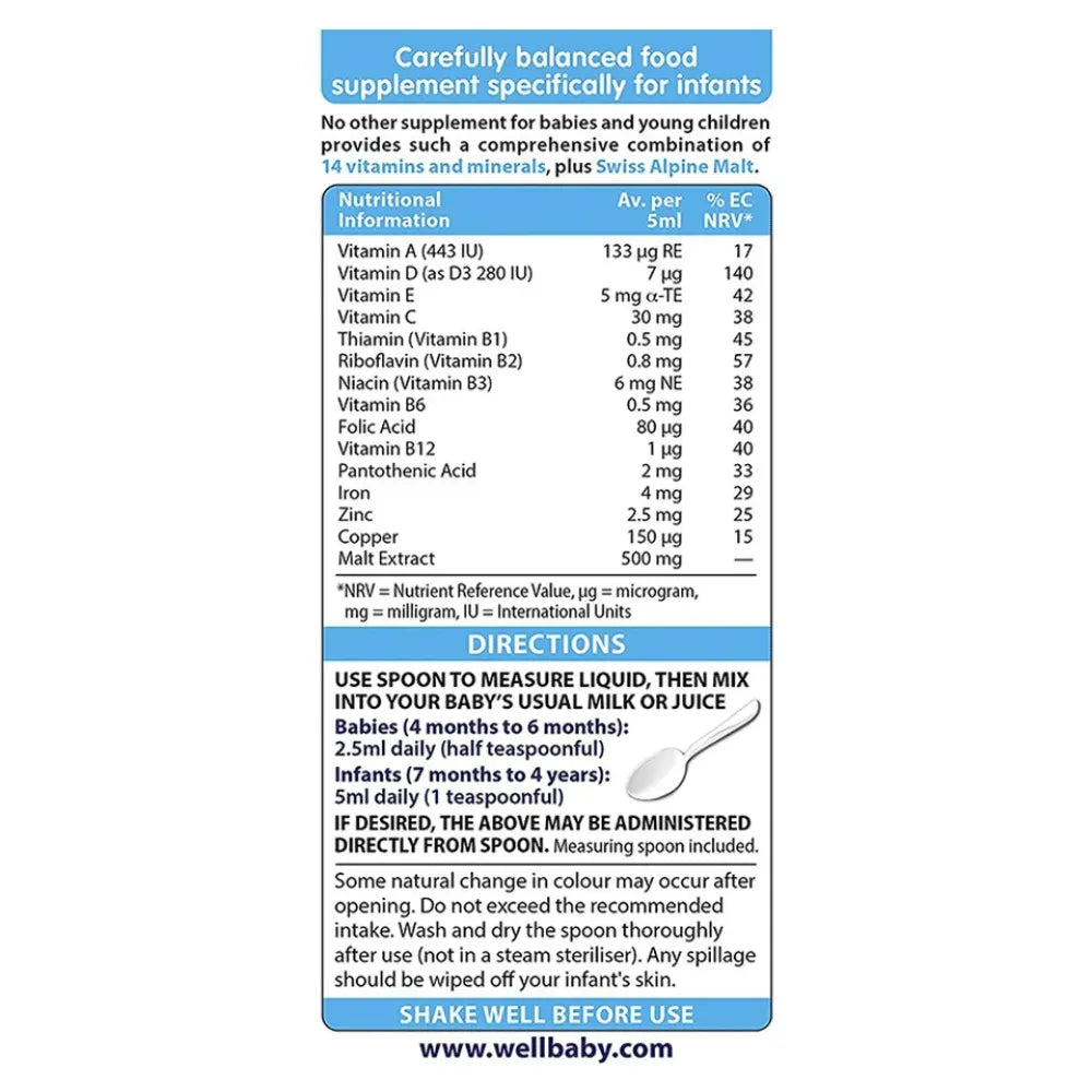 Vitabiotics Wellbaby Multi-Vitamin Liquid - 150ml