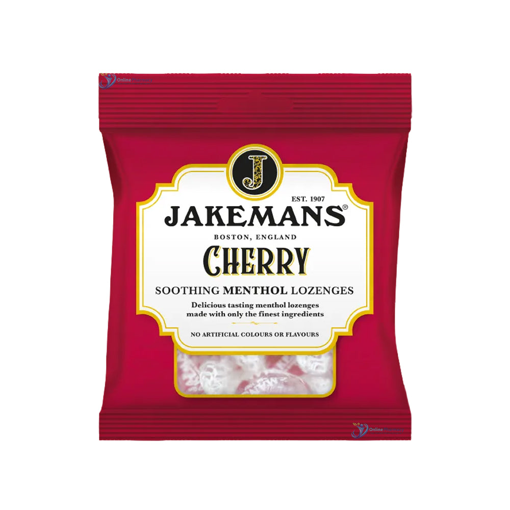 Jakemans Cherry Menthol Soothing Sweets -73G