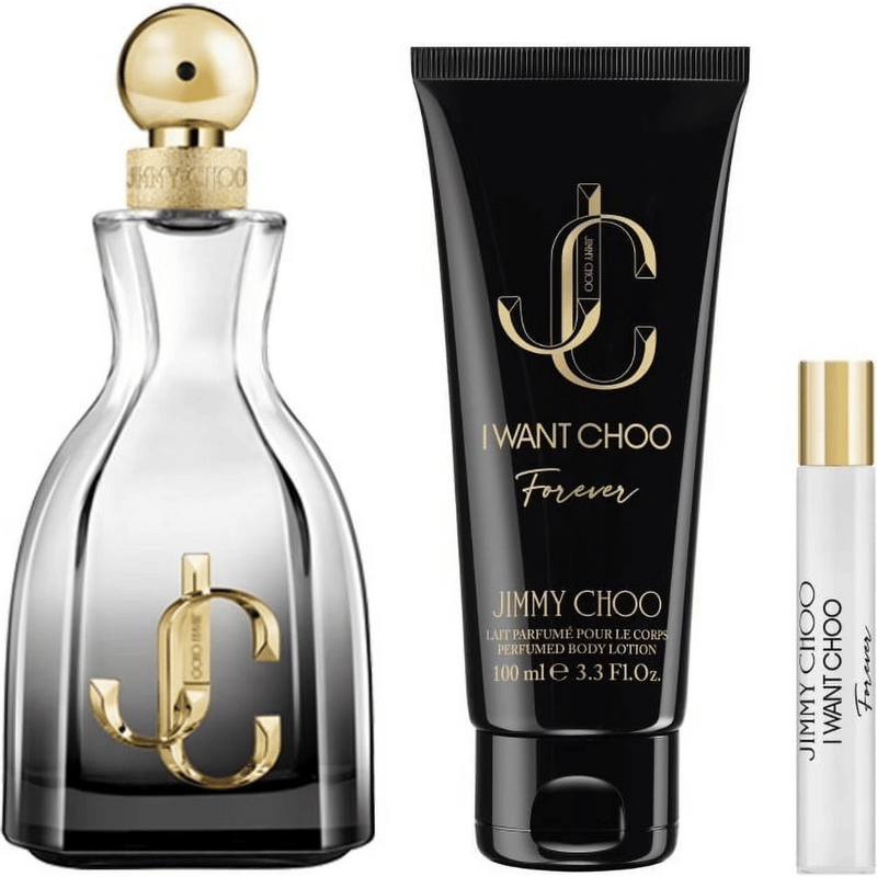 Jimmy Choo I Want Choo Forever 100ml 3pc Gift Set 100ml Edp Spr, 100ml Body Lotion, 7.5ml Edp Spr