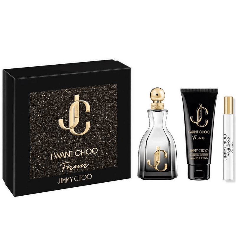 Jimmy Choo I Want Choo Forever 100ml 3pc Gift Set 100ml Edp Spr, 100ml Body Lotion, 7.5ml Edp Spr