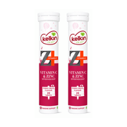 Kelkin Effervescent Zinc & Vitamin C Forest Fruit Effervescent Tablets - Duo Pack