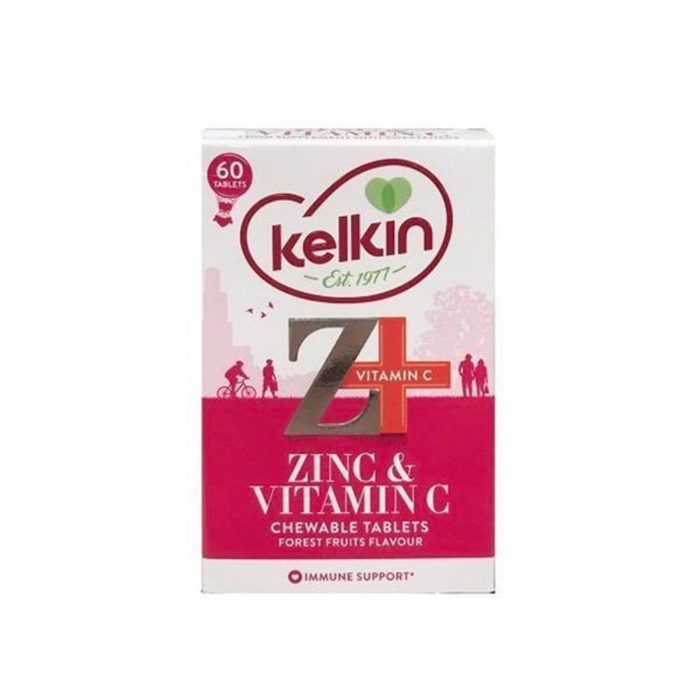 Kelkin Zinc & Vitamin C Chewable Tablets- 60 Pack