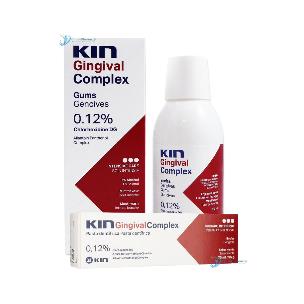 Kin Gingival Mouthwash 250ml & Toothpaste Bundle