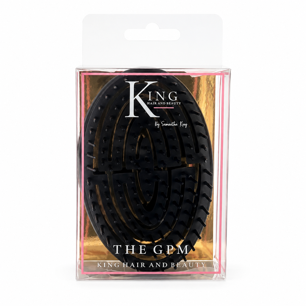 King Hair & Beauty The Gem Hairbrush - Black