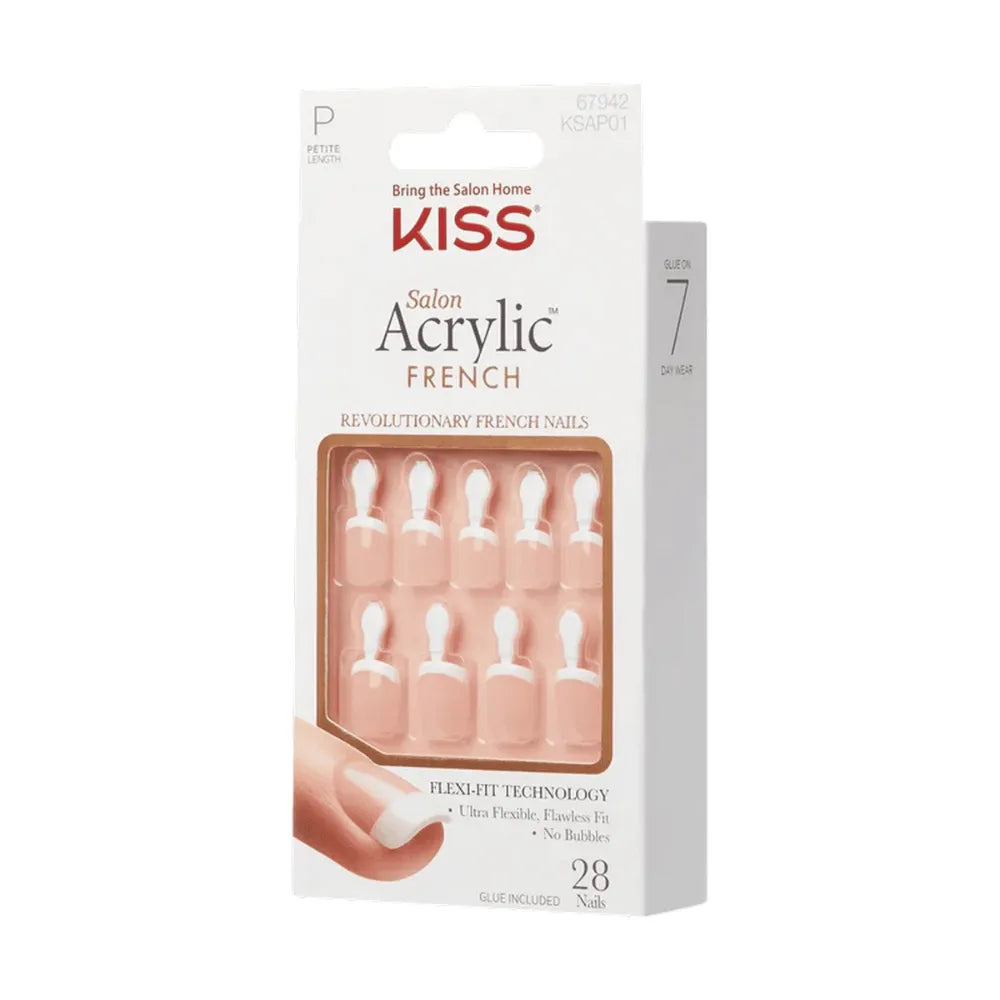 Kiss Salon Acrylic French Crush Hour False Nails